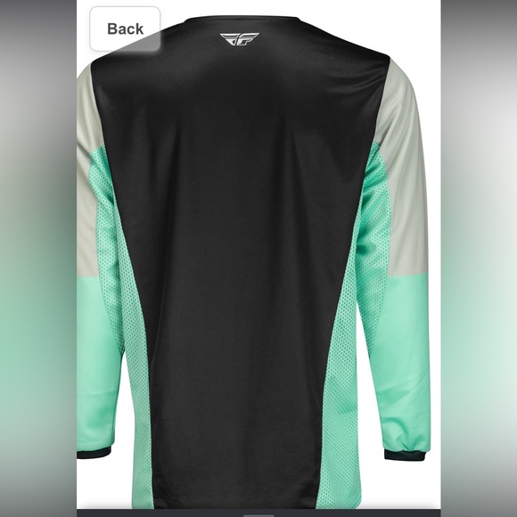 Fly racing kinetic 2X racing jersey turquoise blue long sleeve motocross outdoor - Picture 3 of 9